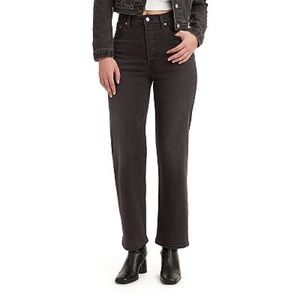 Levi’s Black Ribcage Straight Ankle Buttonfly Jeans Size 25